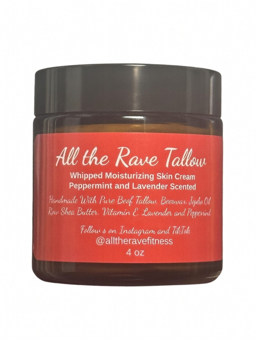 Whipped Beef Tallow Cream Peppermint and Lavender 4 oz