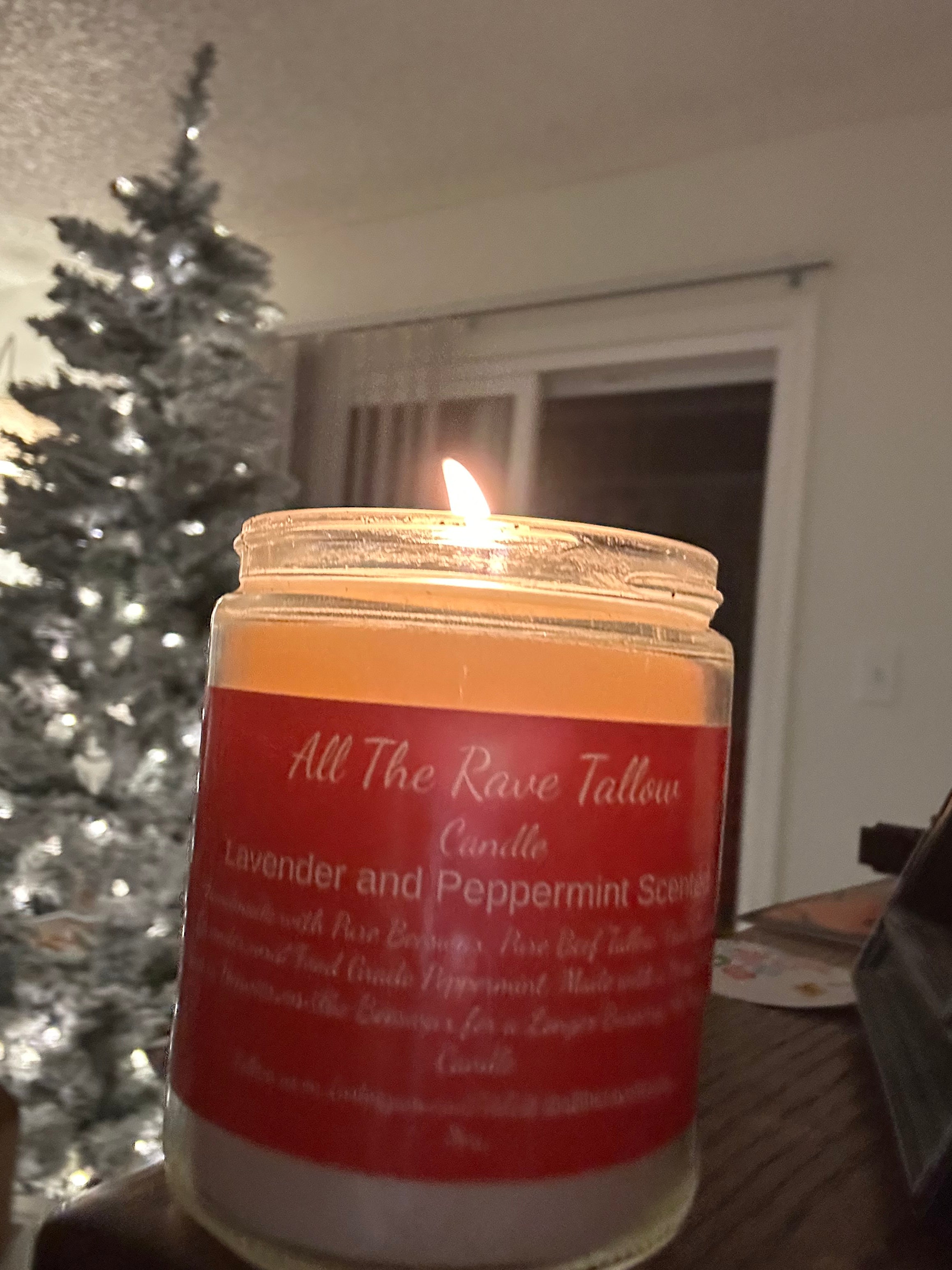 Beeswax and Tallow Candle Lavender and Peppermint 8 oz