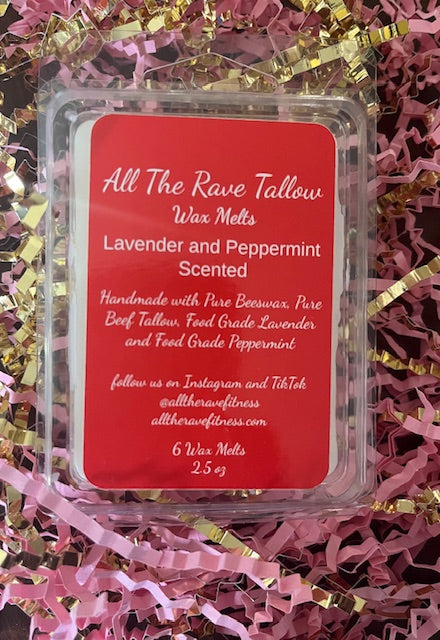 Beeswax and Tallow Wax Melts Lavender and Peppermint 2.5 oz 6ct