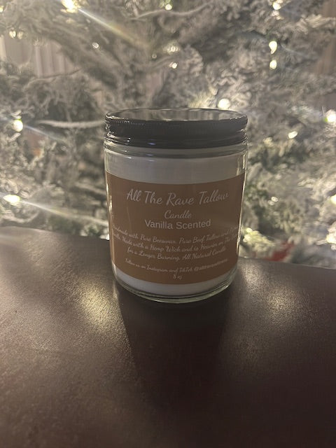 Beeswax and Tallow Candle Vanilla 8 oz