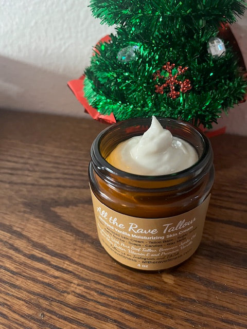 Whipped Tallow Moisturizing Skin Cream Vanilla 4 oz