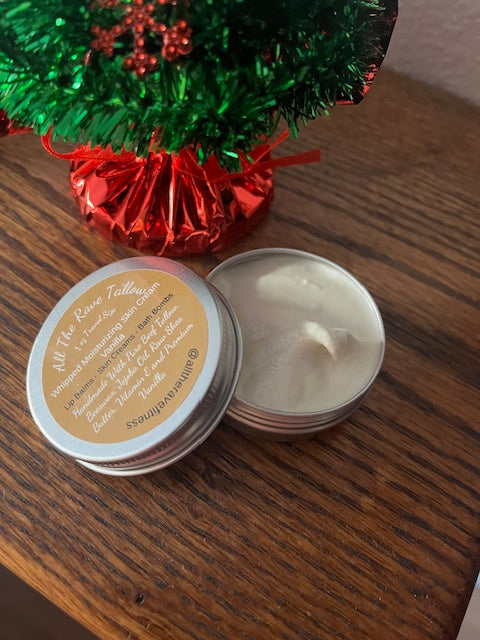 Whipped Tallow Moisturizing Skin Cream Vanilla 1 oz Travel Size