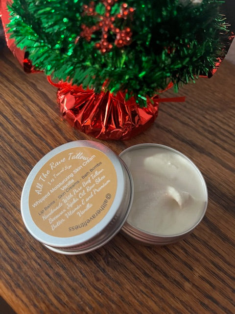 Whipped Tallow Moisturizing Skin Cream Vanilla 1 oz Travel Size